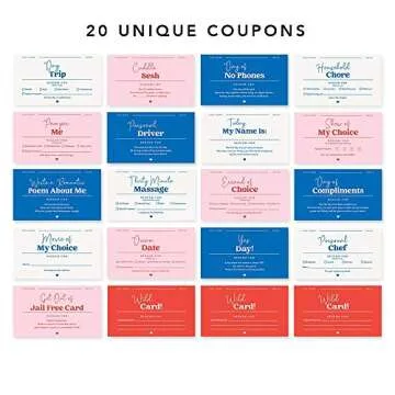 20 Romantic Love Coupons for Husband, Wife, Boyfriend, Girlfriend - Couples Coupon Book Perfect for Anniversaries, Birthdays, Valentine’s Day & More!
