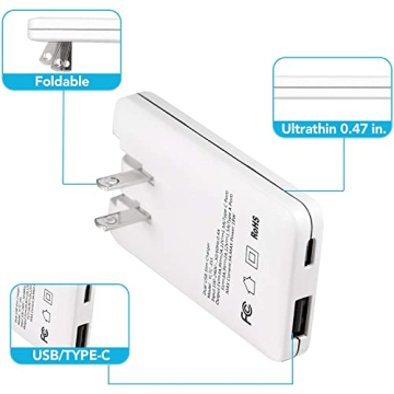 Top-Up Dual Flat USB Charger 30W - Compact & Fast Charging