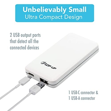 Top-Up Dual Flat USB Charger 30W - Compact & Fast Charging