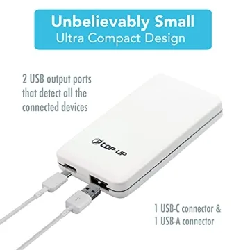 Top-Up Dual Flat USB Charger 30W - Compact & Fast Charging