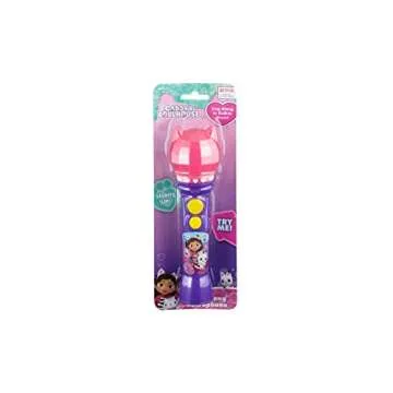 DreamWorks Gabby's Dollhouse Toy Microphone for Kids, Musical Toy for Girls with Built-in Song, Kids Microphone Designed for Ages 3 and Up