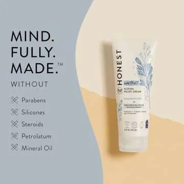 The Honest Company Eczema Soothing Therapy Cream + Skin Protectant | Naturally Derived, Gentle for Baby | Prebiotics, Colloidal Oatmeal | 7 oz