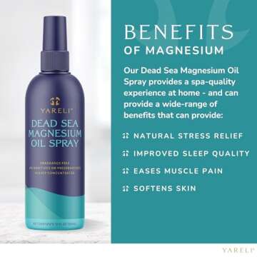 Magnesium Oil Spray, Ultra Absorbent High Strength Dead Sea Magnesium, 12oz, for Better Sleep and Muscle Relaxation