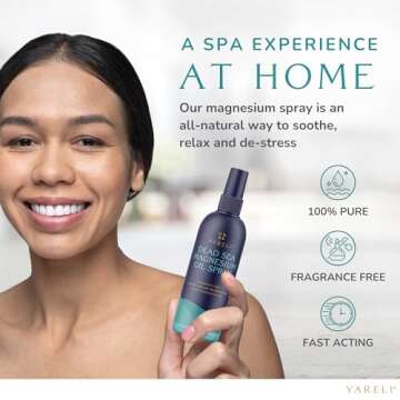 Magnesium Oil Spray, Ultra Absorbent High Strength Dead Sea Magnesium, 12oz, for Better Sleep and Muscle Relaxation