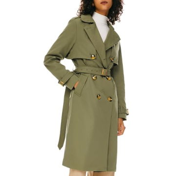 Orolay Women's Stunning 3/4 Length Double Breasted Trench Coat