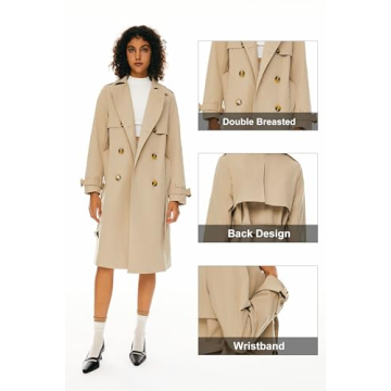 Buy Orolay Women's Double Breasted Trench Coat