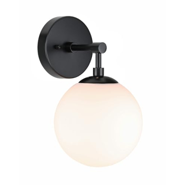 XiNBEi Vintage Wall Sconce with Globe Glass Shade