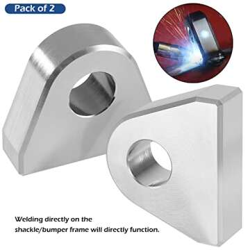 Weld on Shackle/Clevis Mounts 1" Thick Steel (Pack of 2)