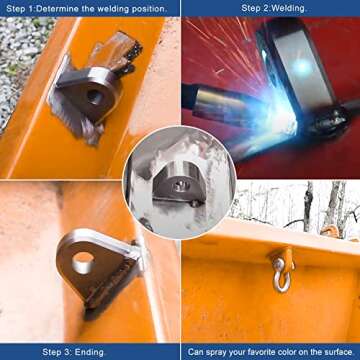 Weld on Shackle/Clevis Mounts 1" Thick Steel (Pack of 2)