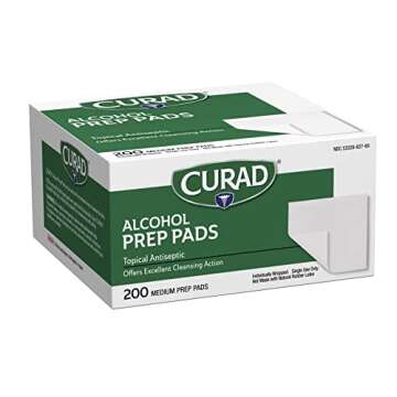 Curad Alcohol Disinfectant Prep Pads - 200 Count