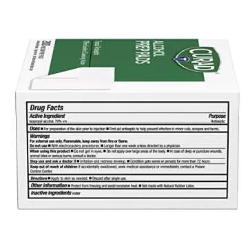 Curad Alcohol Disinfectant Prep Pads - 200 Count