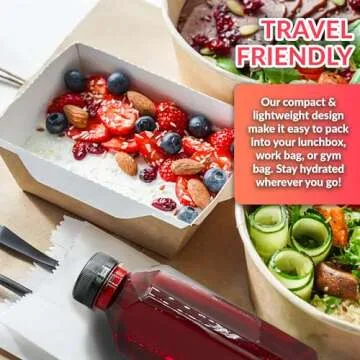 Reli Plastic Juice Bottles [15 Pack] for Juicing & Smoothies