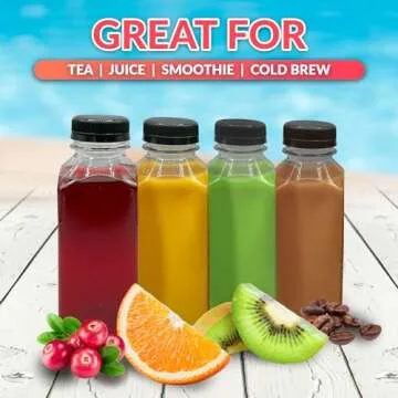 Reli Plastic Juice Bottles [15 Pack] for Juicing & Smoothies