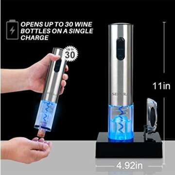 Secura Electric Wine Opener for Easy Cork Removal