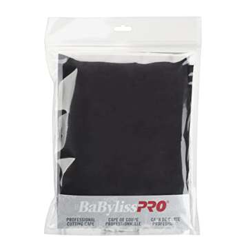 BaBylissPRO Black Barber Cape - Stylish and Functional