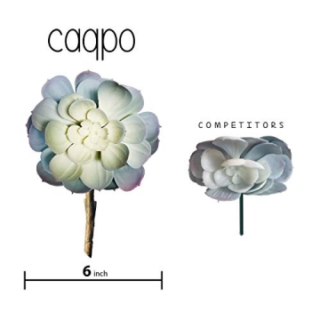 Realistic 15-Pack Caqpo Artificial Succulents for Home Decor