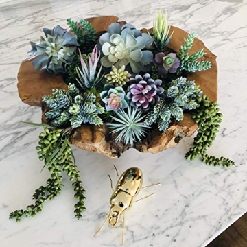 Realistic 15-Pack Caqpo Artificial Succulents for Home Decor
