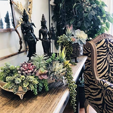 Realistic 15-Pack Caqpo Artificial Succulents for Home Decor