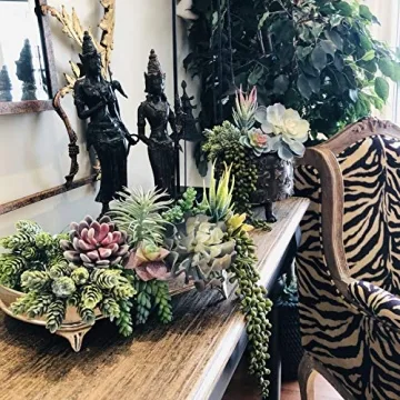 Realistic 15-Pack Caqpo Artificial Succulents for Home Decor