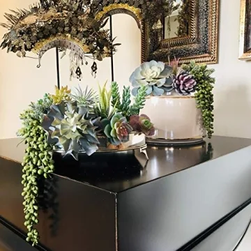 Realistic 15-Pack Caqpo Artificial Succulents for Home Decor