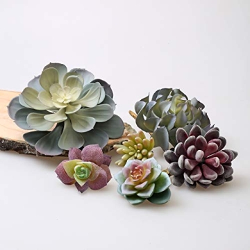 Realistic 15-Pack Caqpo Artificial Succulents for Home Decor