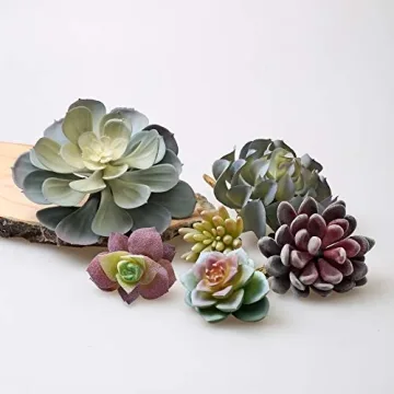 Realistic 15-Pack Caqpo Artificial Succulents for Home Decor