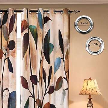 SUBRTEX Printed Curtains Room Darkening for Bedroom Living Room Kids Room Dining Room Valance Colorful Window Drapes 2 Panel Set (52'' x 84'', Brown)