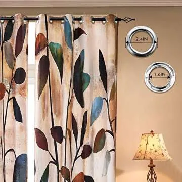 SUBRTEX Printed Curtains Room Darkening for Bedroom Living Room Kids Room Dining Room Valance Colorful Window Drapes 2 Panel Set (52'' x 84'', Brown)