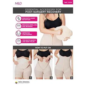 M&D Ab Lipo Foam Abdominal Board Post Surgery for Liposuction | Lipo 360 Foams board | Tabla Abdominal para Recovery Tummy Tuck