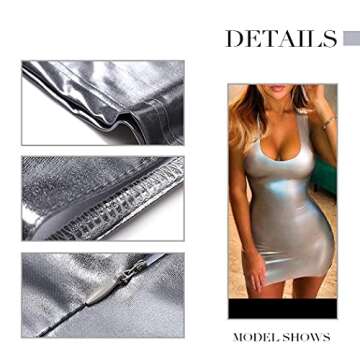 GRAEEN Faux Leather Mini Dress Stylish Clubwear for Women