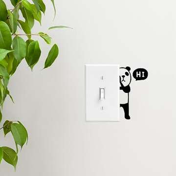 IMPRINTED DESIGNS WALL DECALS Panda Bear Decal - 1.8 x 3.3in Motivational Sticker - Vinyl Wall Art -...