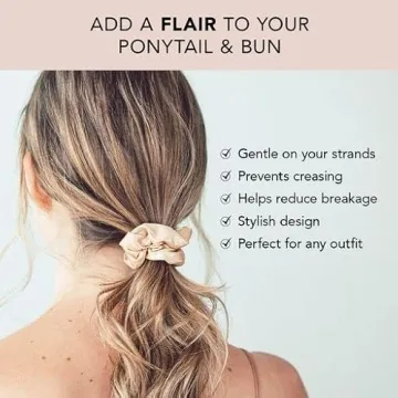 Kitsch Metallic Blush/Mauve 5 Count Scrunchies for Women