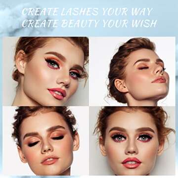 Lash Clusters 84 Pcs Cluster Lashes Eyelash Clusters DIY Cluster Eyelash Extensions Individual Lashes Thin Band & Soft(Cloudy,C-8-16mix)