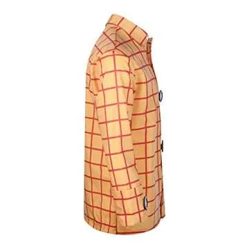 Woody Shirt Men's Plaid Button Down Long Sleeve Work Casual Shirt L Yellow