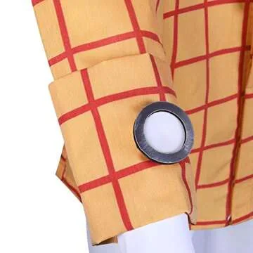 Woody Shirt Men's Plaid Button Down Long Sleeve Work Casual Shirt L Yellow