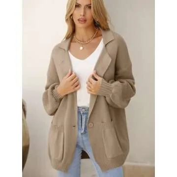 DEEP SELF Fall Cable Knit Cardigan for Women Outdoor