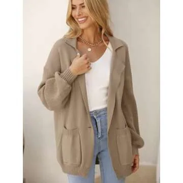 DEEP SELF Fall Cable Knit Cardigan for Women Outdoor