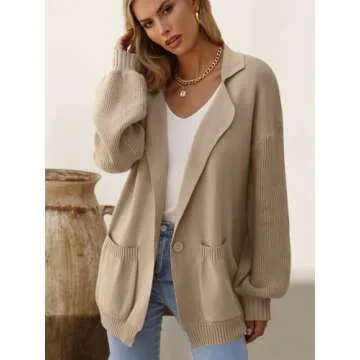 DEEP SELF Fall Cable Knit Cardigan for Women Outdoor