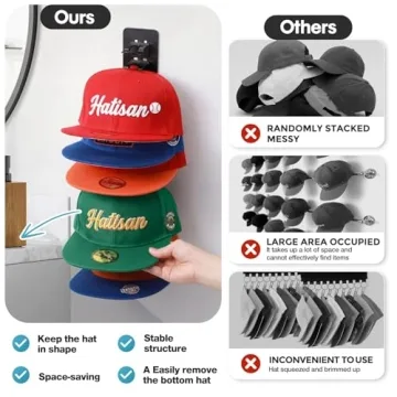 Hat Organizer for Baseball Caps - 2 Pack Detachable Racks