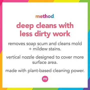 Method Bathroom Cleaner, Removes Mold + Mildew Stains, Eucalyptus Mint, 28 Fl Oz (Pack of 4)