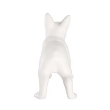 Nayothecorgi French Bulldog Statue - Matte White Standing Ceramic Dog Statue - Decorative Dog Sculpture for Garden or Home Décor - French Bulldog Dog Outdoor Statue - (9.5” x 4” x 7.75”)