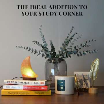 POHS USB Himalayan Mini Moon Salt Lamp, 7 Color Changing LED Bulb, Hand Crafted Crystal Rock Salt Night Light for Home Decor, Desk, and Gift | Premium Quality Wood Base and USB Cable