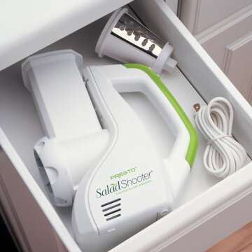 Presto Salad Shooter Electric Slicer/Shredder,White