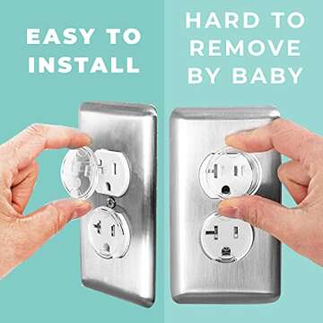 SUNGTEAK Premium Childproof Outlet Plug Covers - 36 Pack