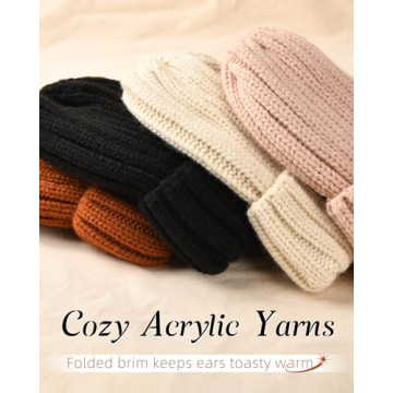 FURTALK Women's Winter Knitted Beanie Hat with Faux Fur Pom