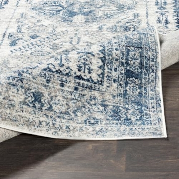 Livabliss Vintage Oriental Area Rug - Blue/White 5'3" x 7'3"