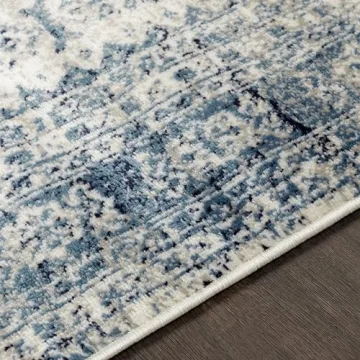 Livabliss Vintage Oriental Area Rug - Blue/White 5'3" x 7'3"