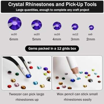 Towenm B7000 Clear Glue with 4000PCS Purple Violet Rhinestones for Crafts Clothing Fabric Shoes, Glue Fix Flatback Gems for Nails Face Jewelry, Mixed 5 Sizes 2mm 3mm 4mm 5mm 6mm Diamond Bejeweled Kit
