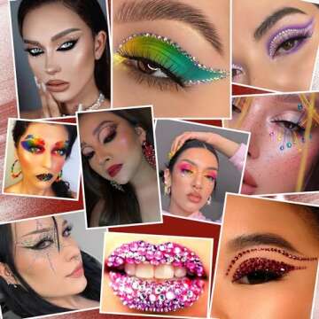 Towenm B7000 Clear Glue with 4000PCS Purple Violet Rhinestones for Crafts Clothing Fabric Shoes, Glue Fix Flatback Gems for Nails Face Jewelry, Mixed 5 Sizes 2mm 3mm 4mm 5mm 6mm Diamond Bejeweled Kit