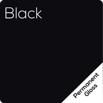 12.125" x 10ft Roll of Oracal 651 Black Craft Vinyl - On a 2.5" Core - Adhesive Vinyl for Cricut, Silhouette, and Cameo Cutters - Gloss Finish - Outdoor and Permanent